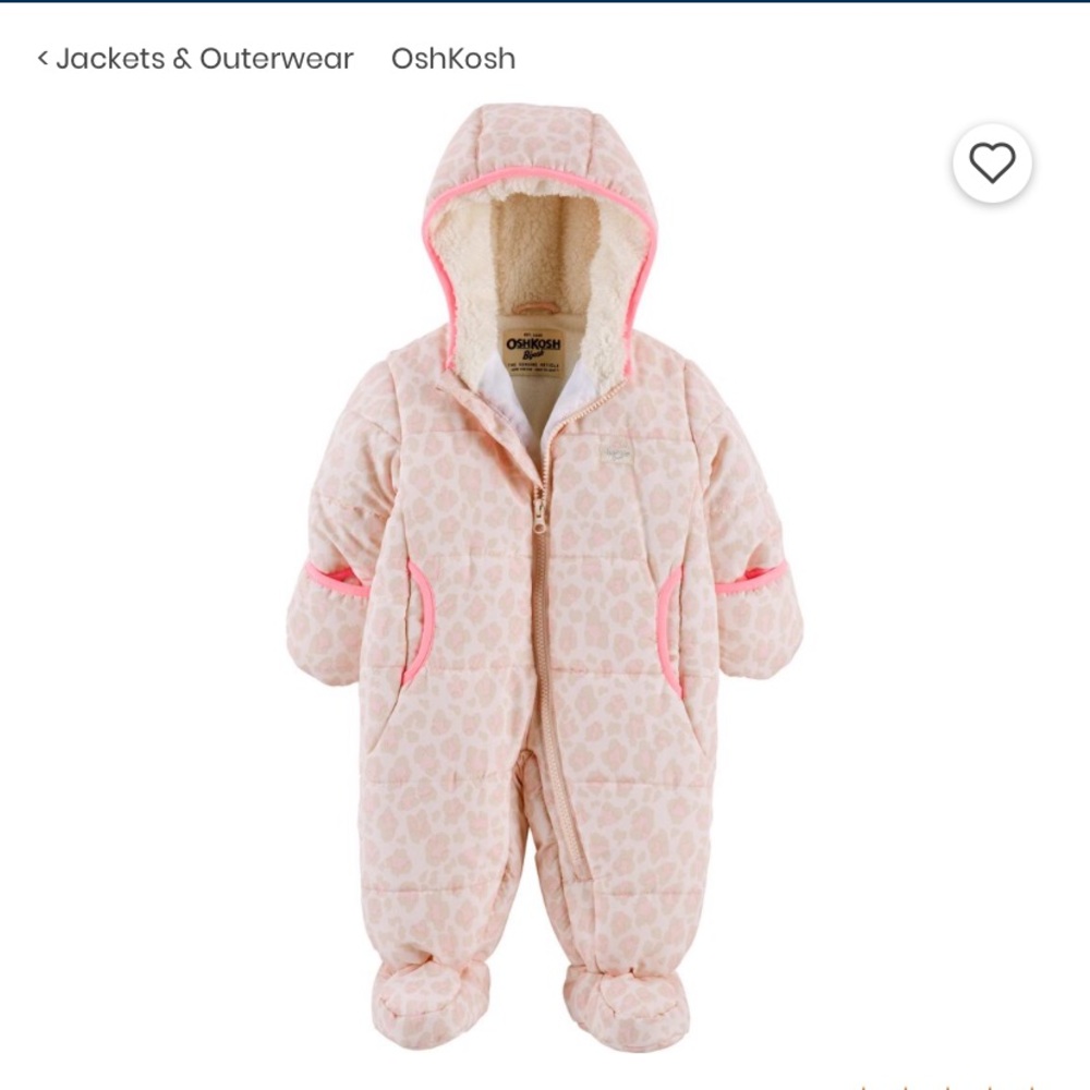 Adorable pink leopard snow suit 🐆